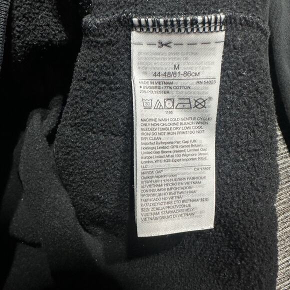 GAP Sweatshirt Men's M Black Long Sleeve Pullover - Picture 10 of 16